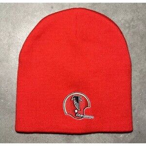 Atlanta Falcons Beanie NFL Team Apparel Red Helmet Logo Cuffless Knit Cap NWOT